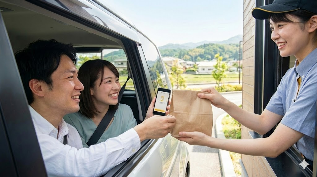 マックのモバイルオーダーをドライブスルーで並ばず受け取る方法
