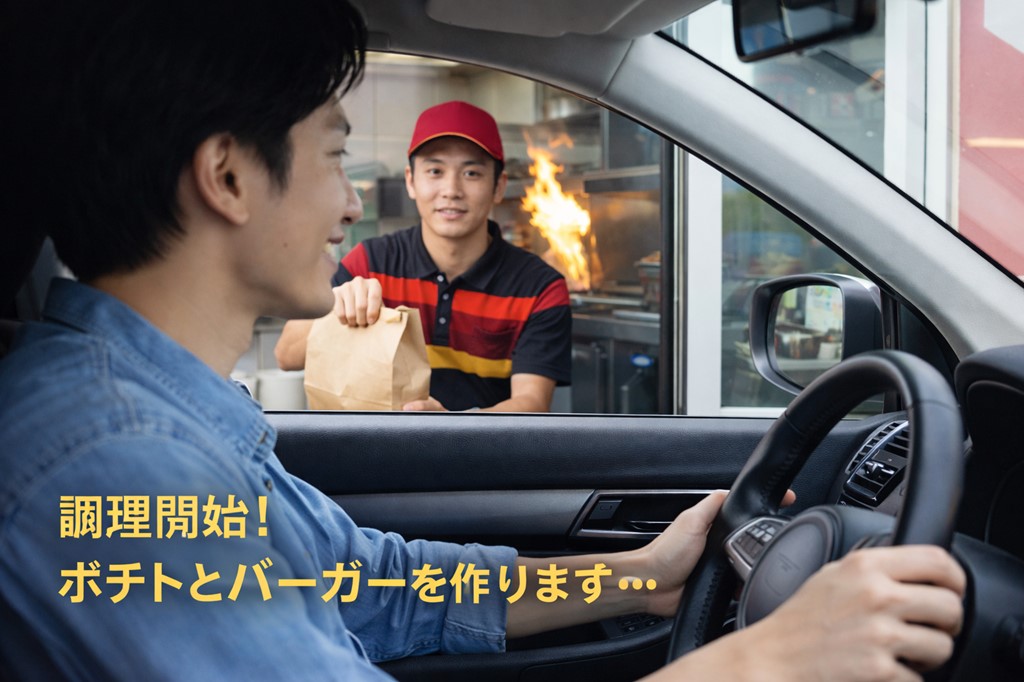 ドライブスルーの時間の目安と調理開始