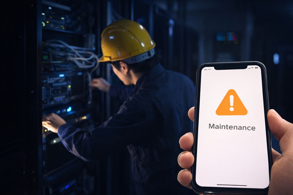 深夜や早朝のメンテナンス作業