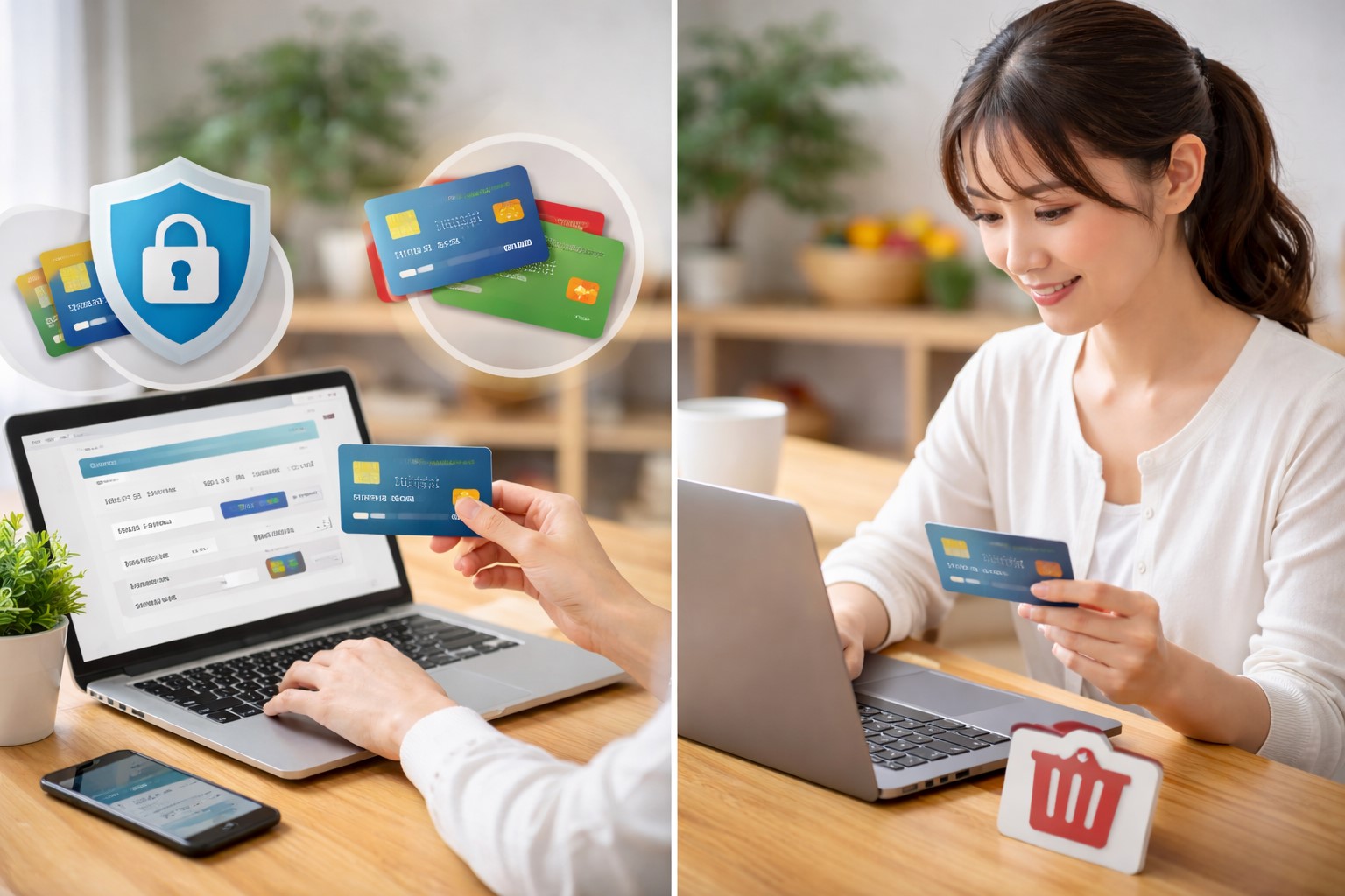 クレジットカードの登録や削除の手順