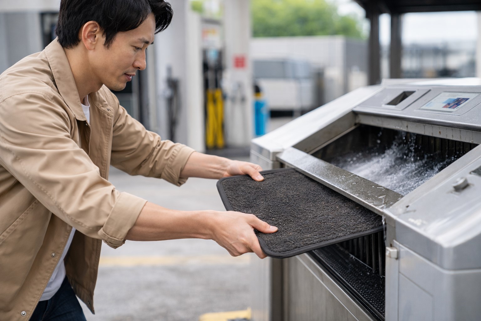 車のマット洗うガソリンスタンド活用法！コインランドリーはNG？