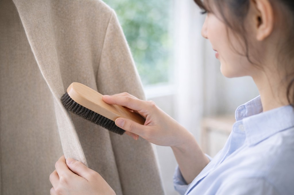 携帯用洋服ブラシを使った正しい手入れ