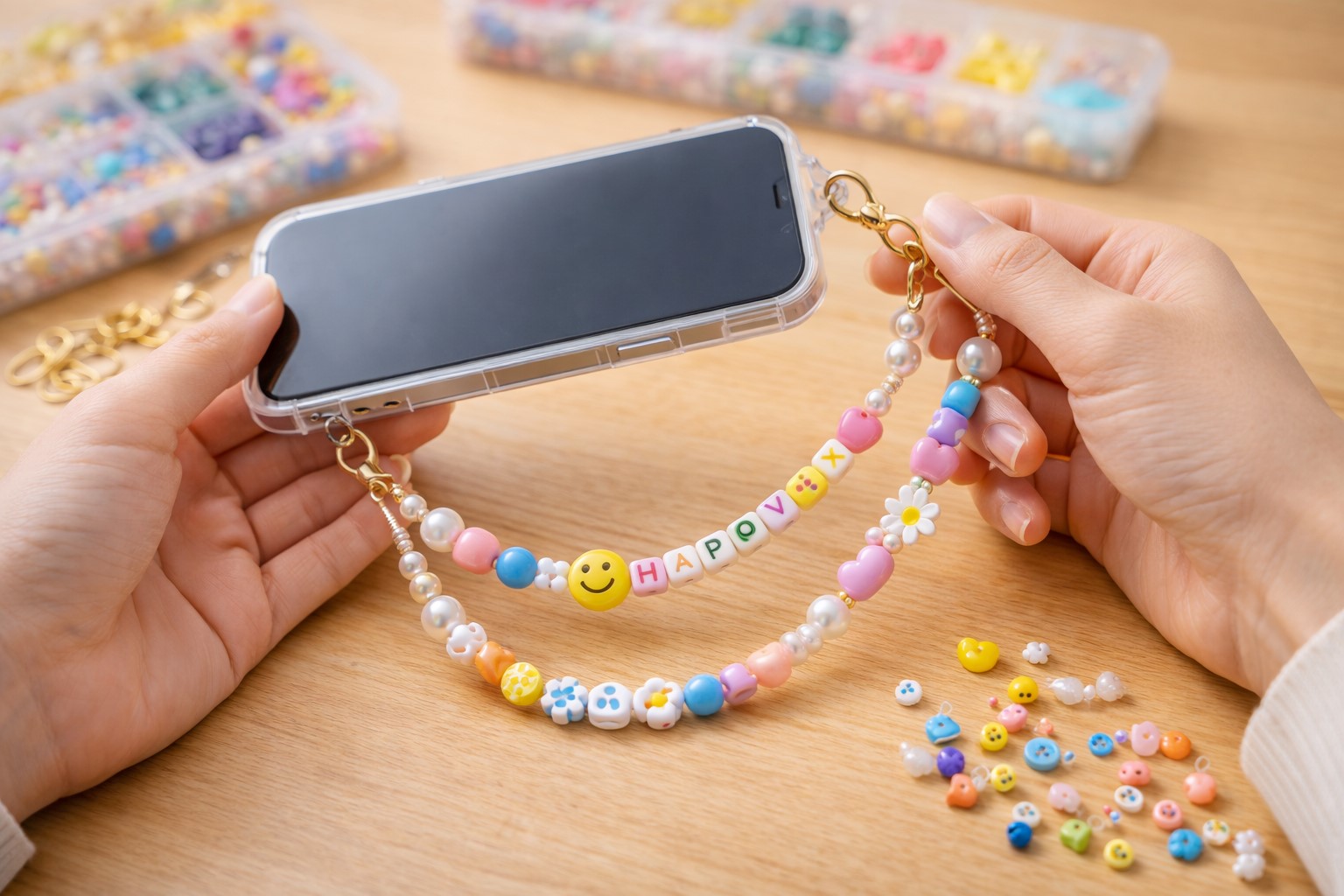 ビーズや韓国ビーズを飾る手法