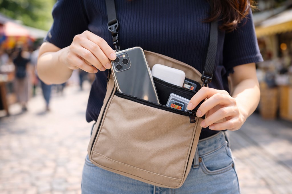 携帯サコッシュで貴重品をまとめて管理する方法