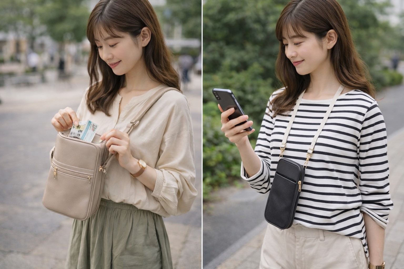 ポーチ型とショルダーストラップ型の比較