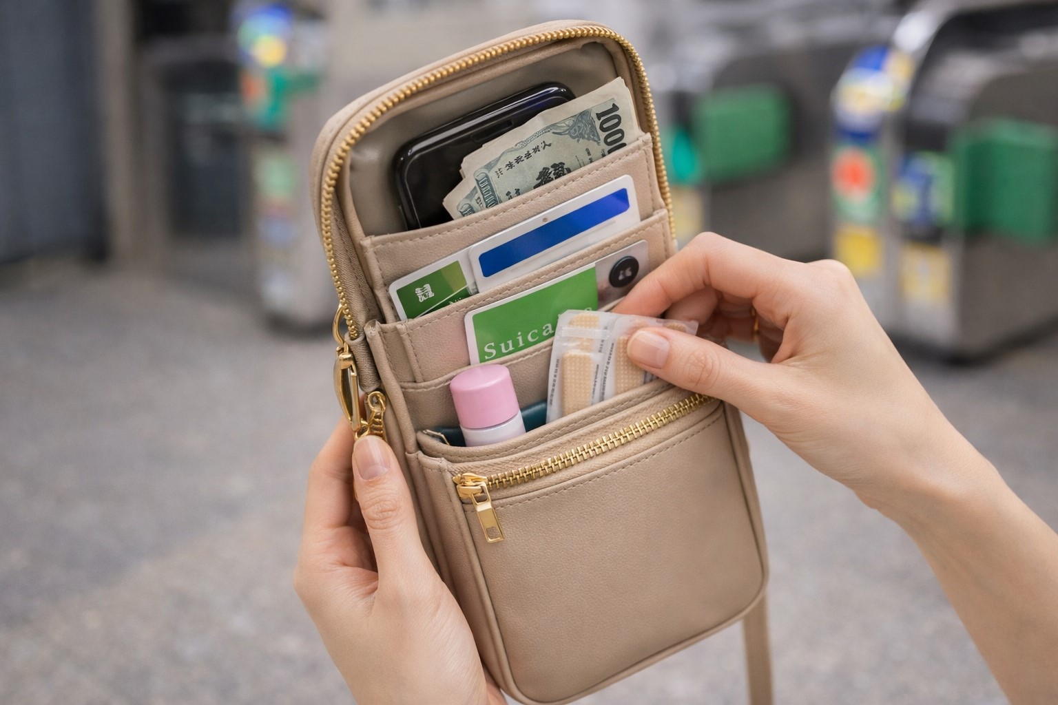 スマホポーチに厳選！旅行中の必需品リスト