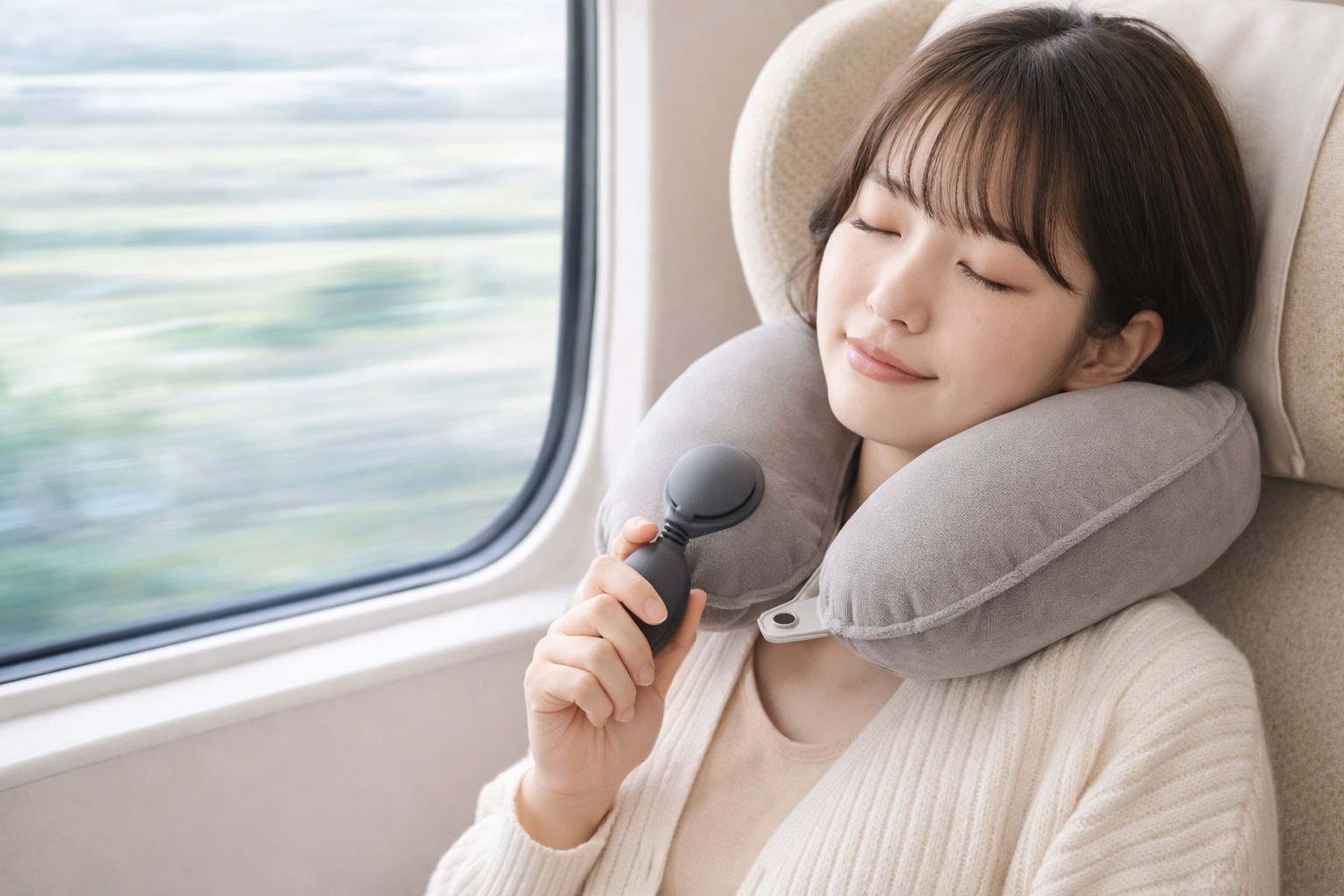 観光の移動中を快適にするネックピロー