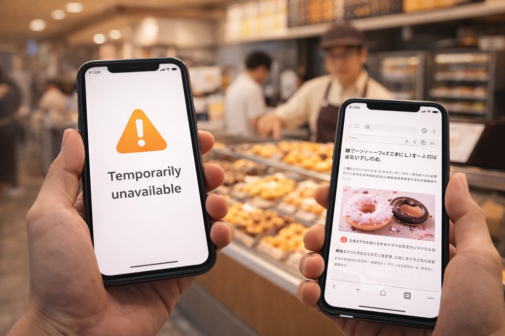 アプリで準備中ならブラウザ版を確認