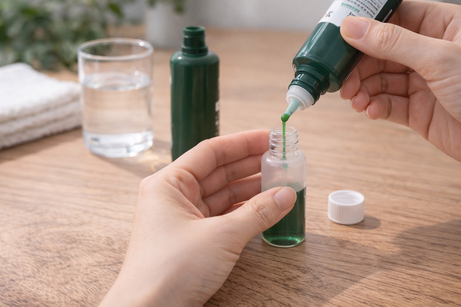 濃縮タイプを詰め替える際の注意点と手順