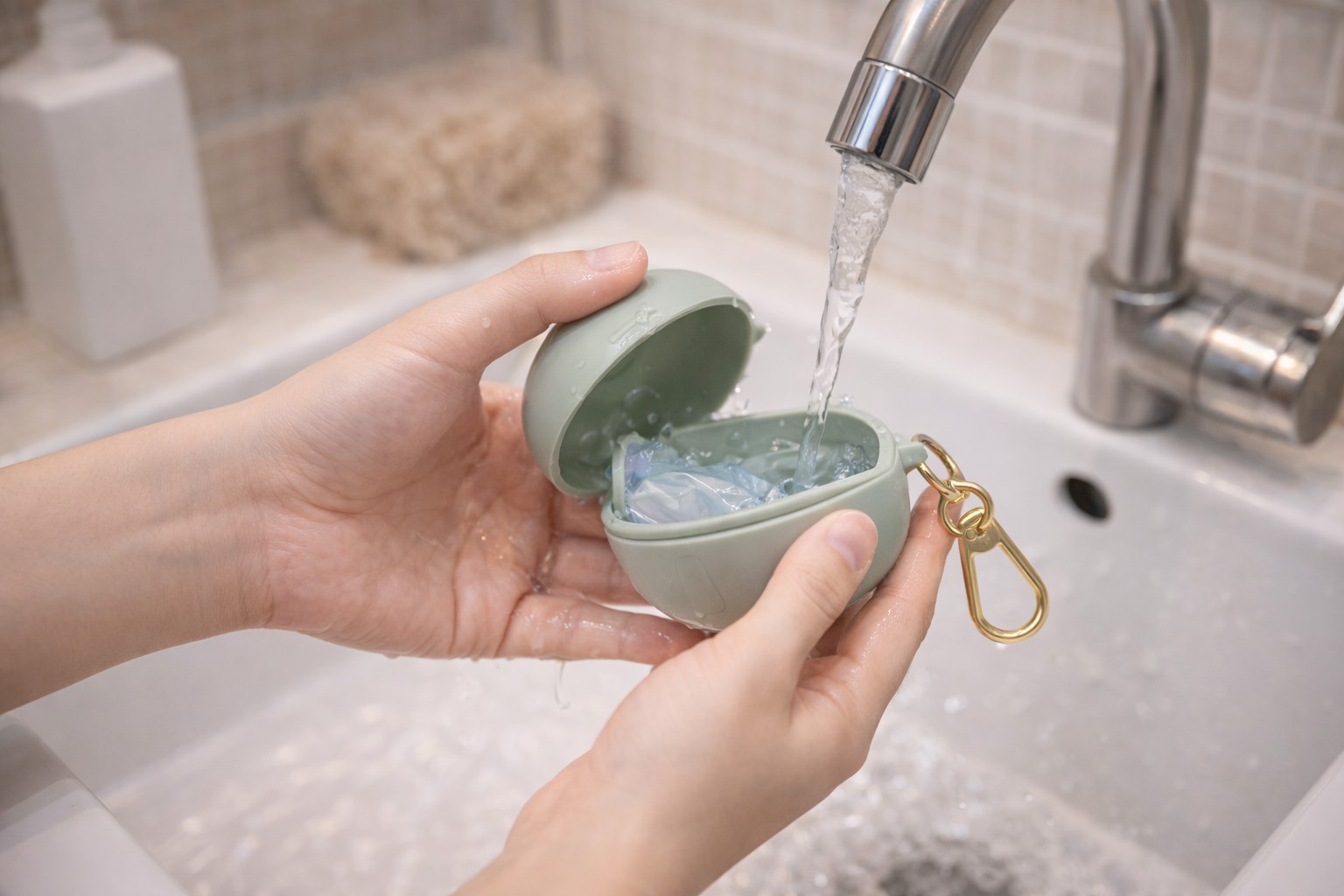 シリコン素材なら洗えるので常に衛生的