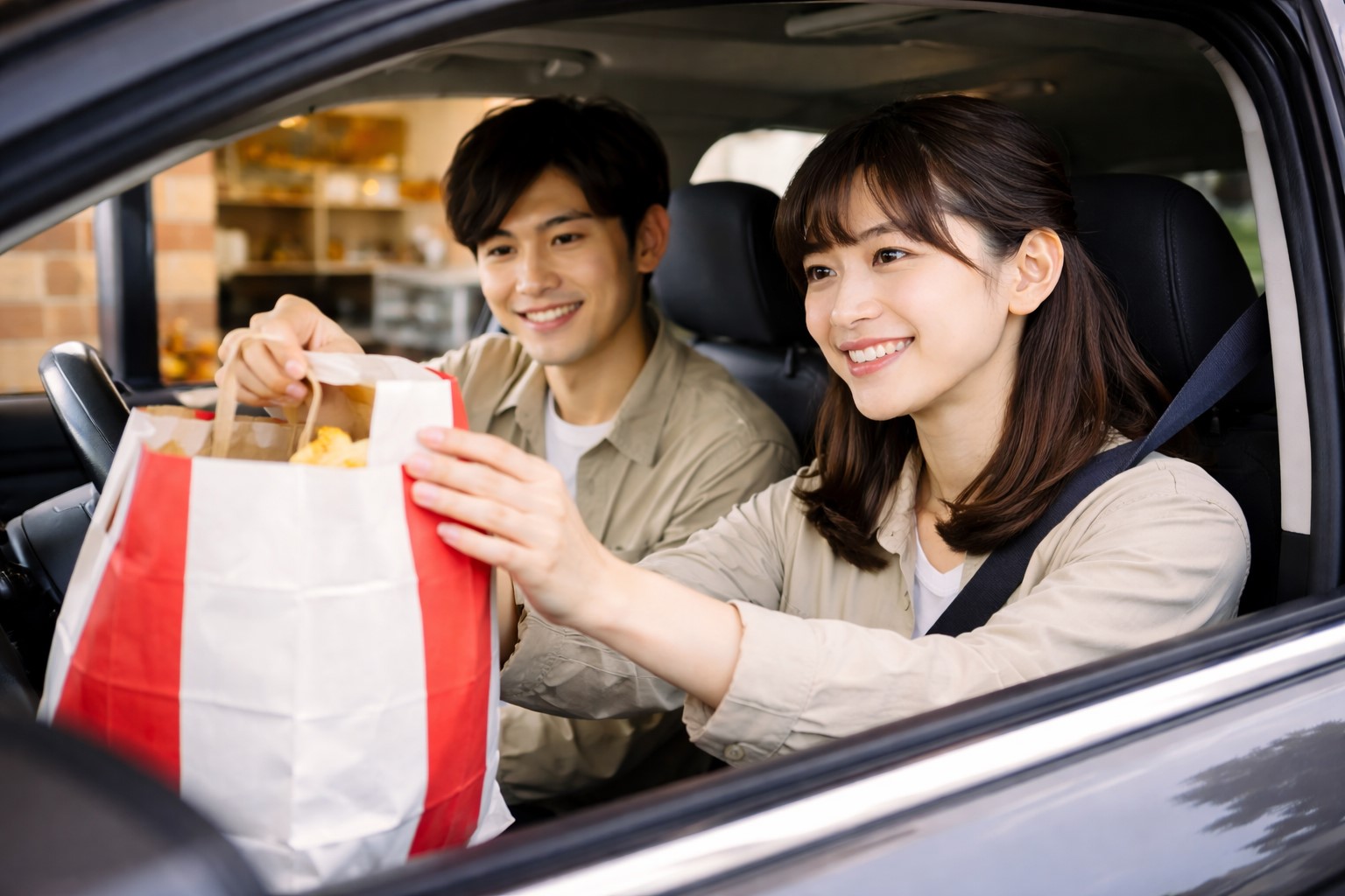 ドライブスルーでの受け取り方の流れ