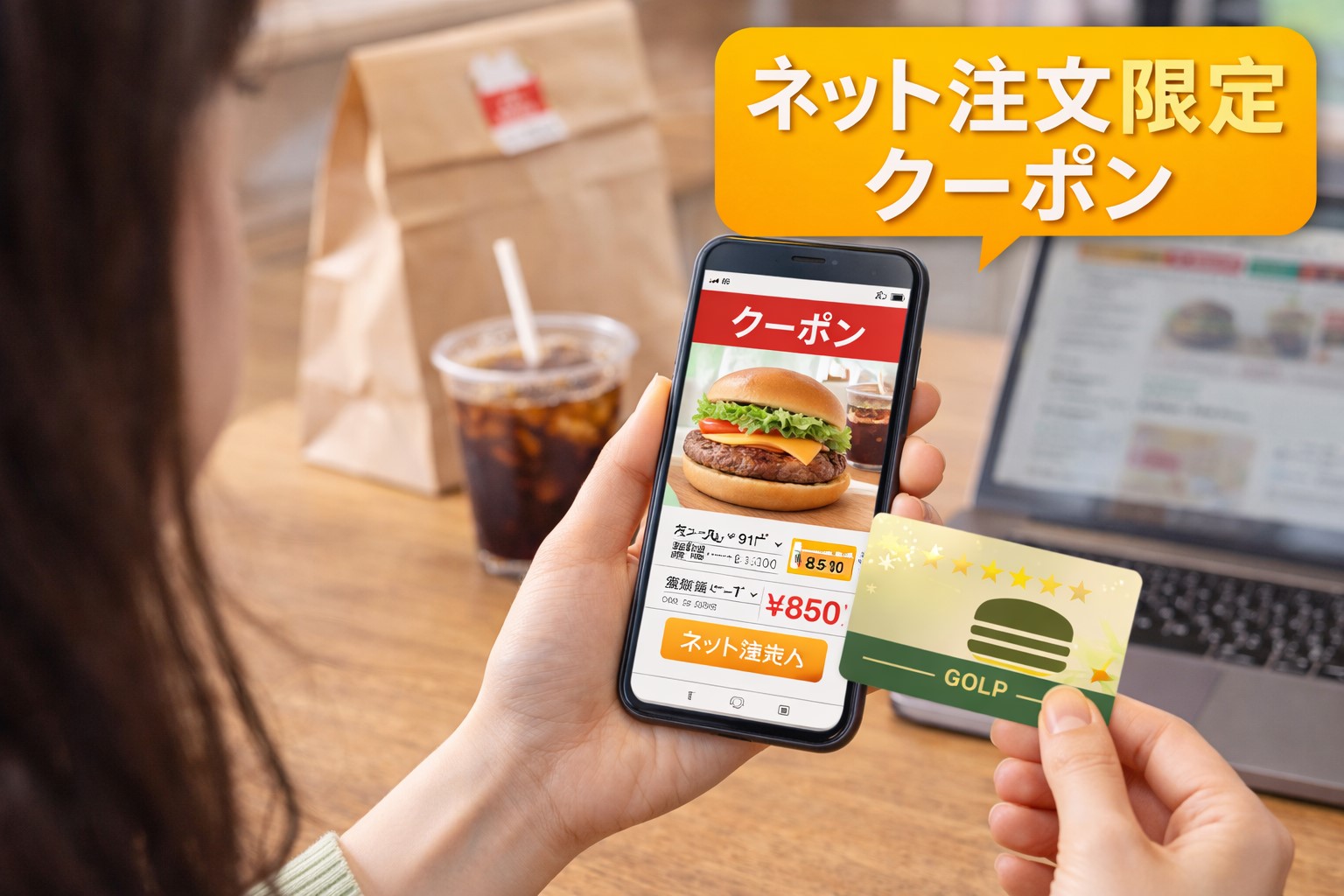 モスバーガーネット注文クーポンの使い方