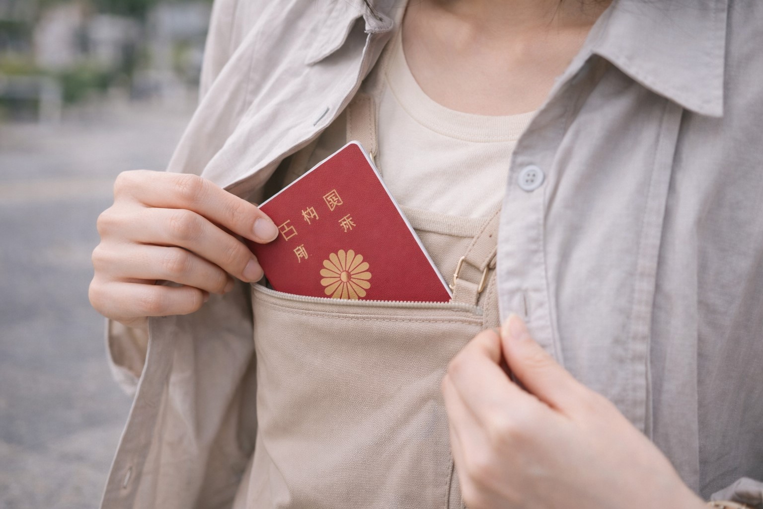 パスポートを入れて防犯対策にする