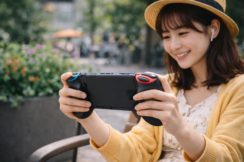 グリップ付きケースで手の疲労を軽減