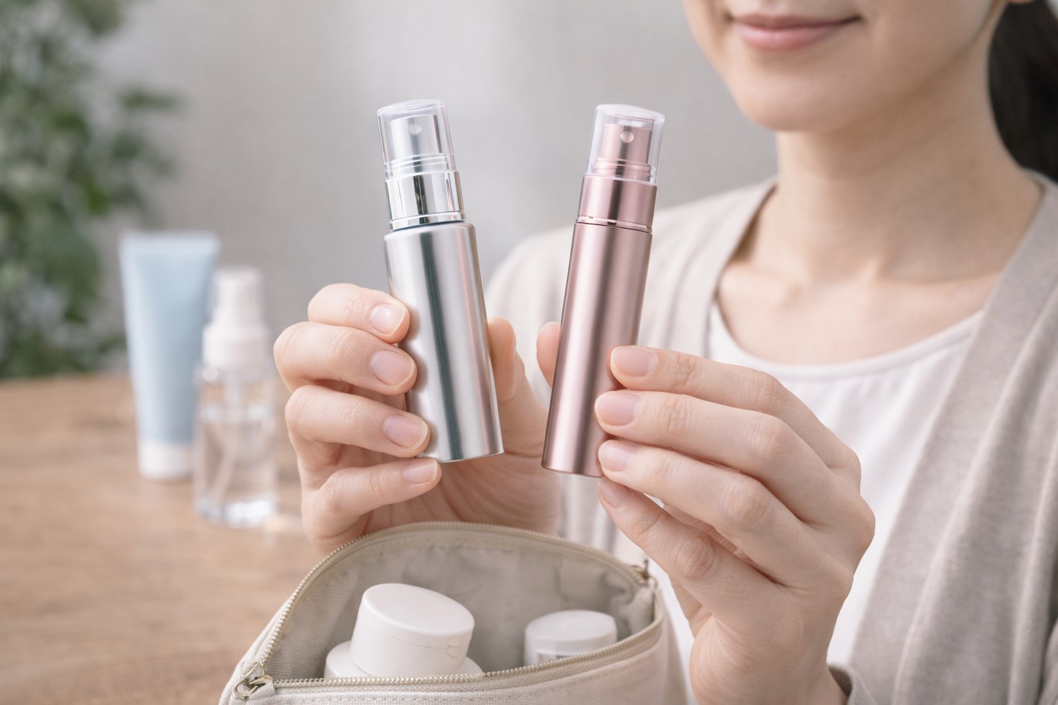 おしゃれなデザインの詰め替え用ボトル