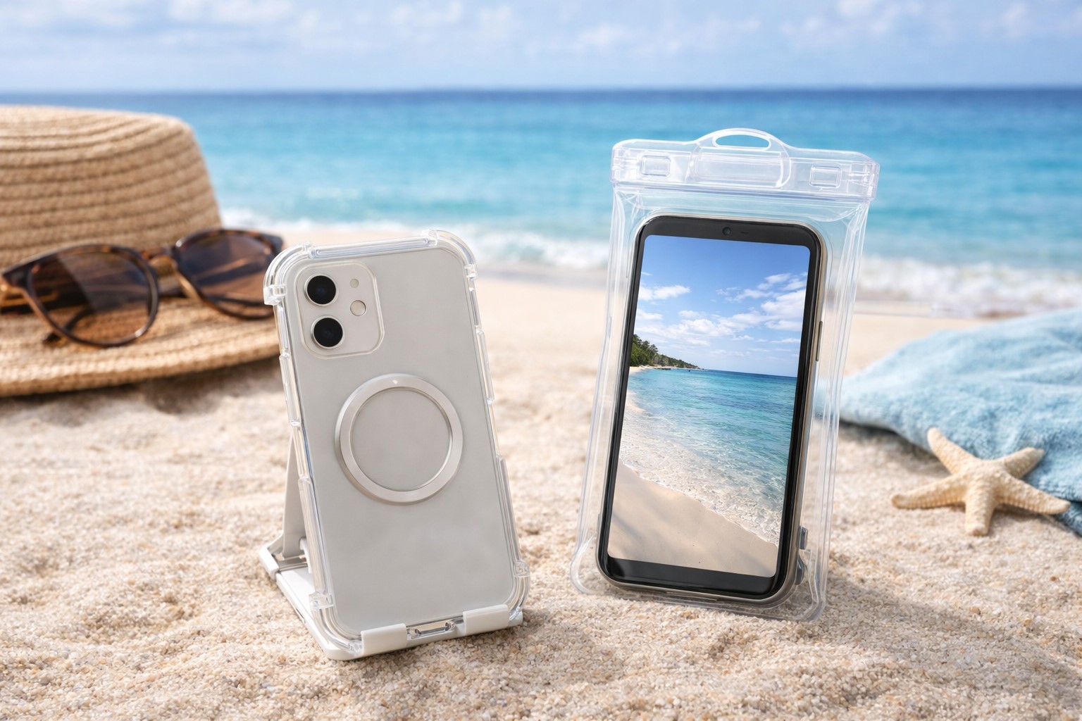 スマホケース多機種対応のセリア品