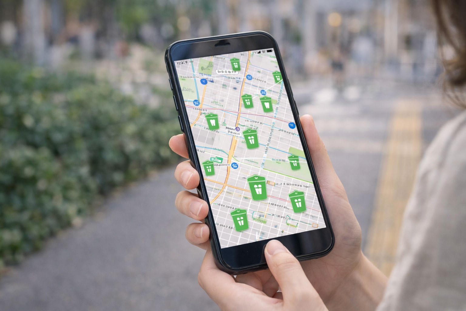 ゴミ箱が探せるアプリやマップの活用
