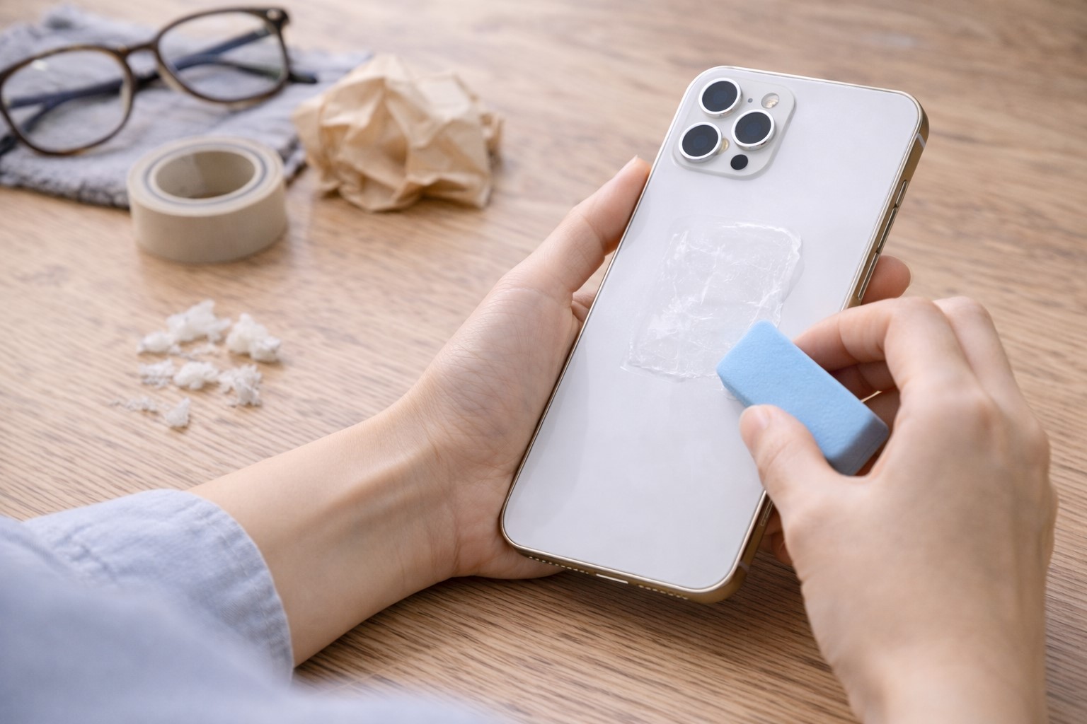 粘着剤の跡を綺麗に落とす方法