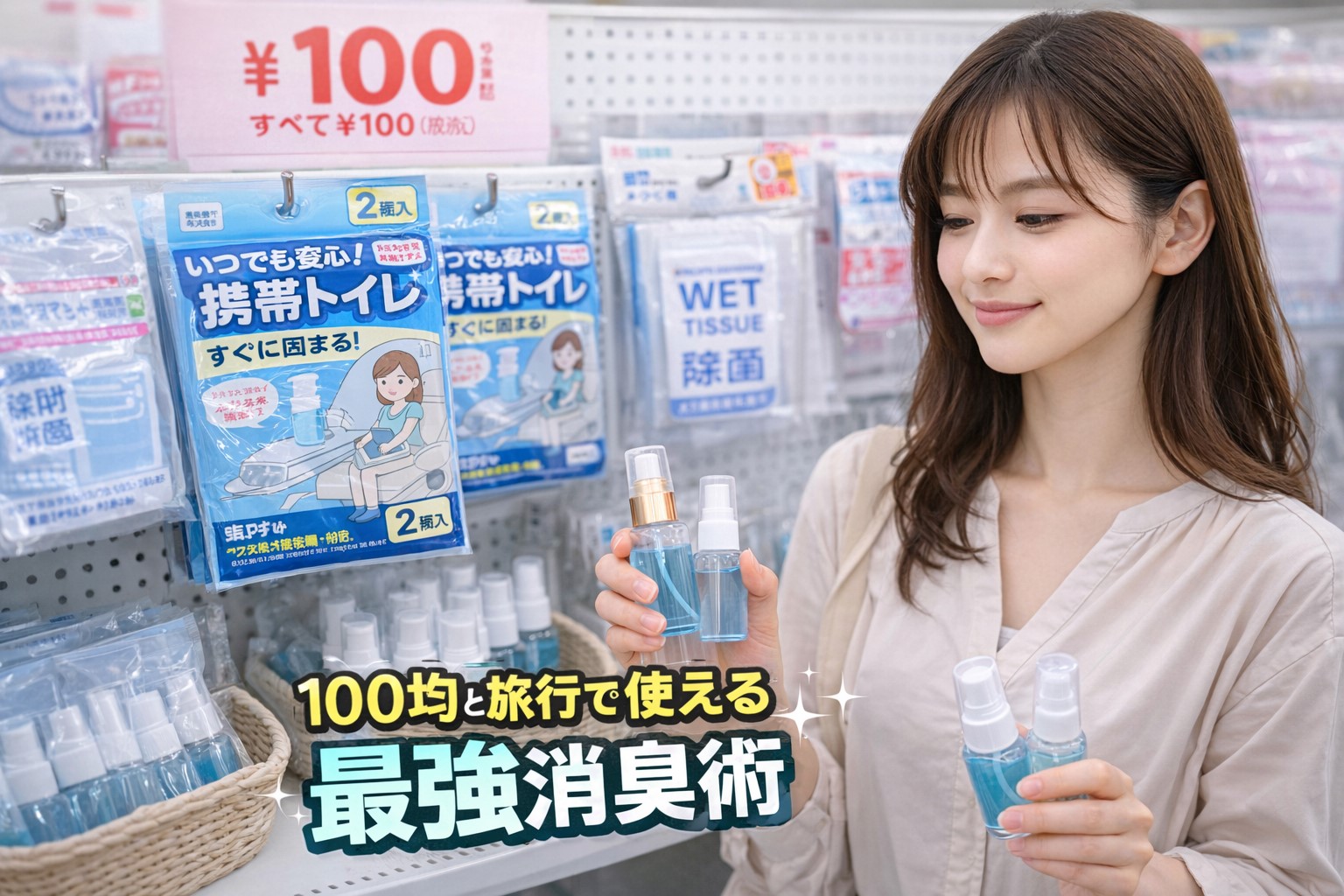 携帯トイレの臭い消し対策！100均と旅行で使える最強消臭術
