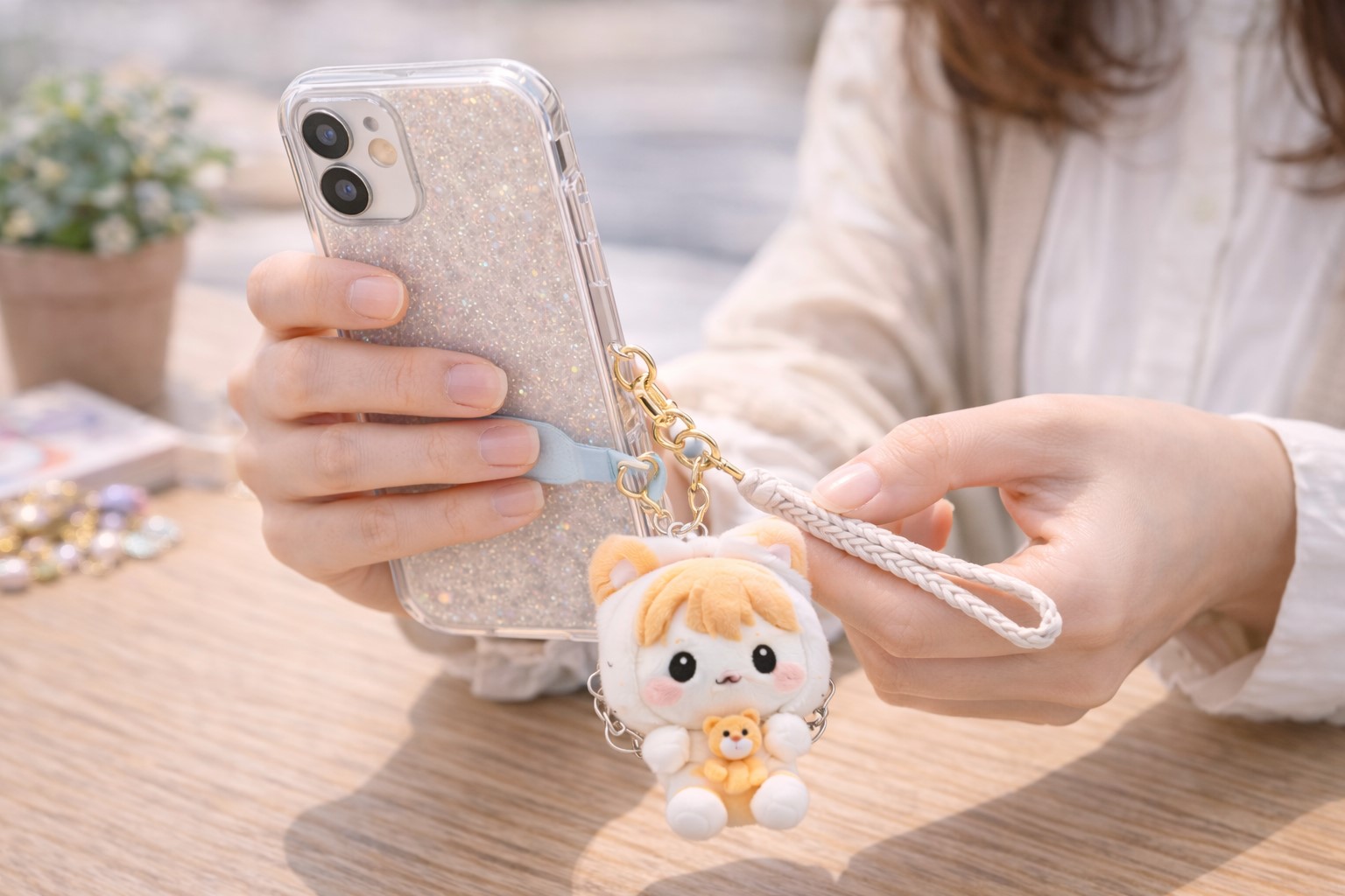 落ちないスマホぬいぐるみストラップの工夫