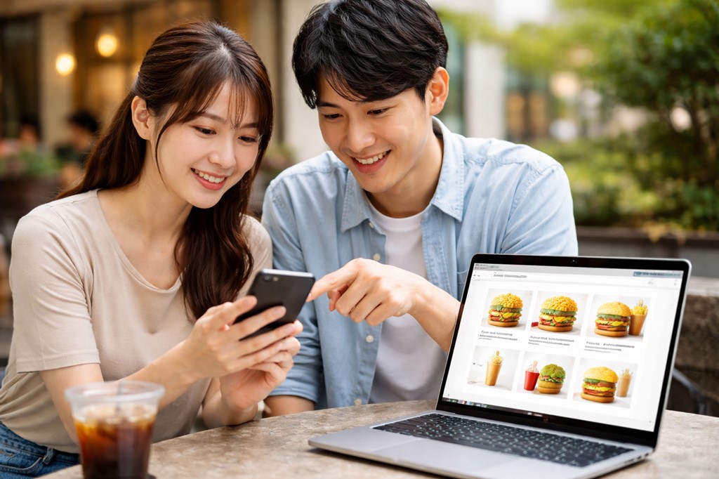 アプリなしのwebブラウザでの注文手順