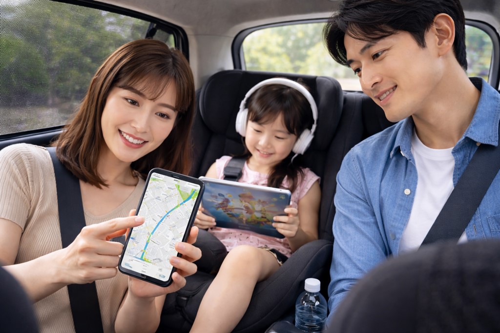 スマホの画面反射を抑えて観光の移動を快適に