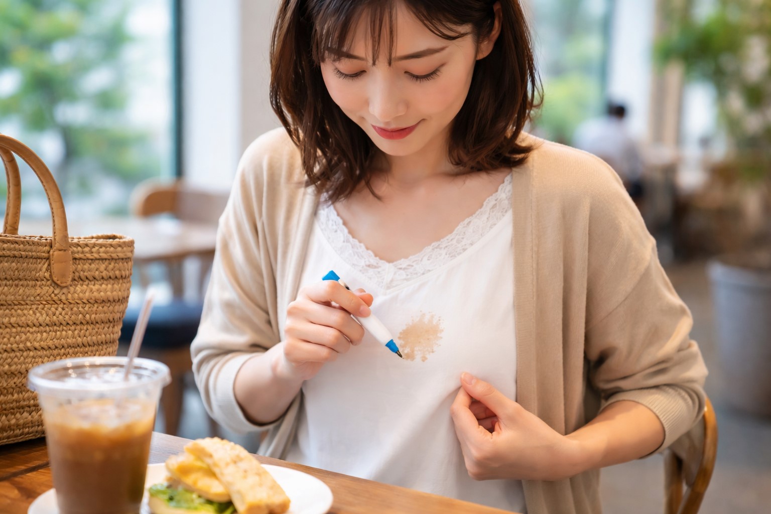 出先での応急処置に100均のシミ抜きを