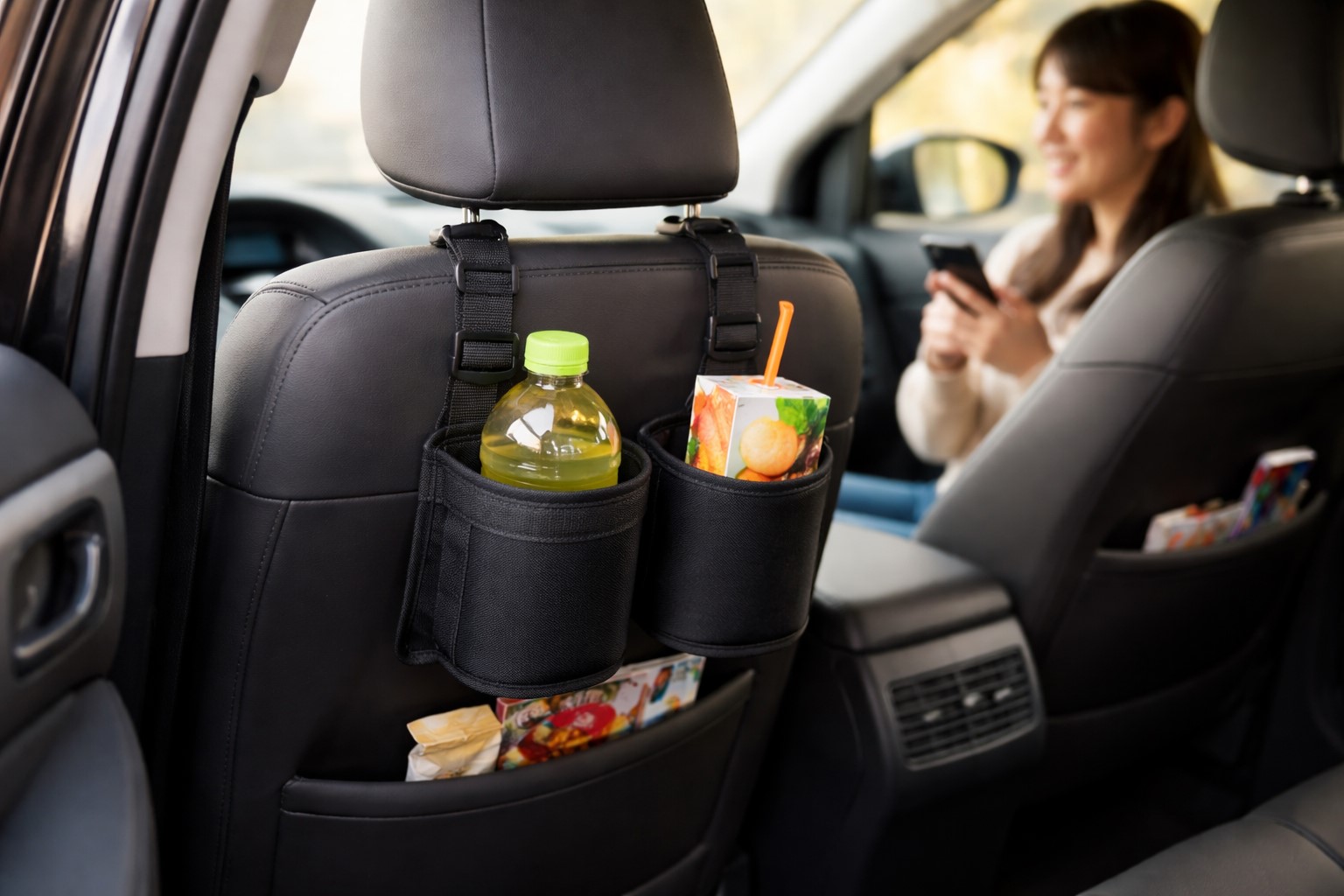 車の後部座席で使える便利なアイテム