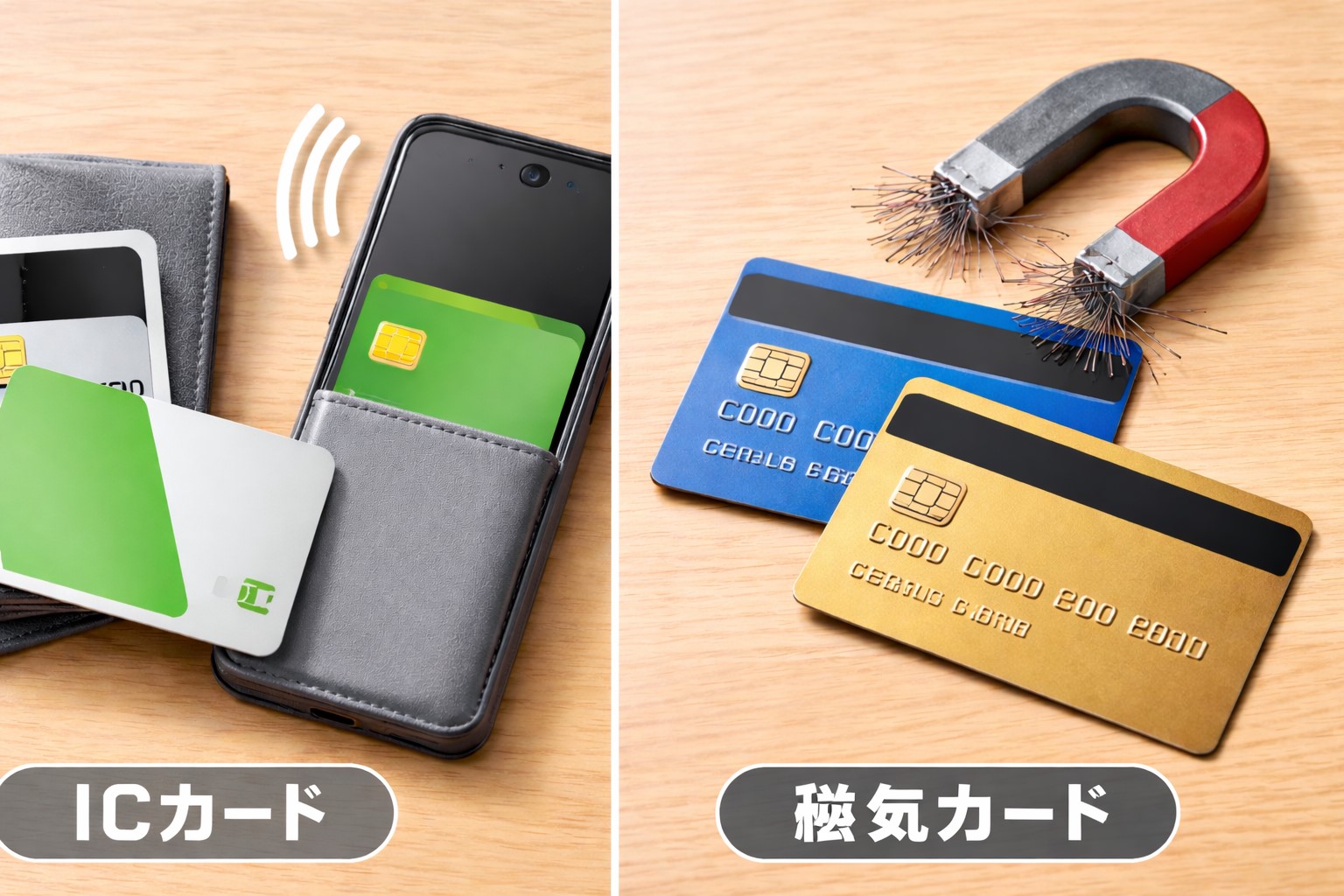 ICカードと磁気カードの違い