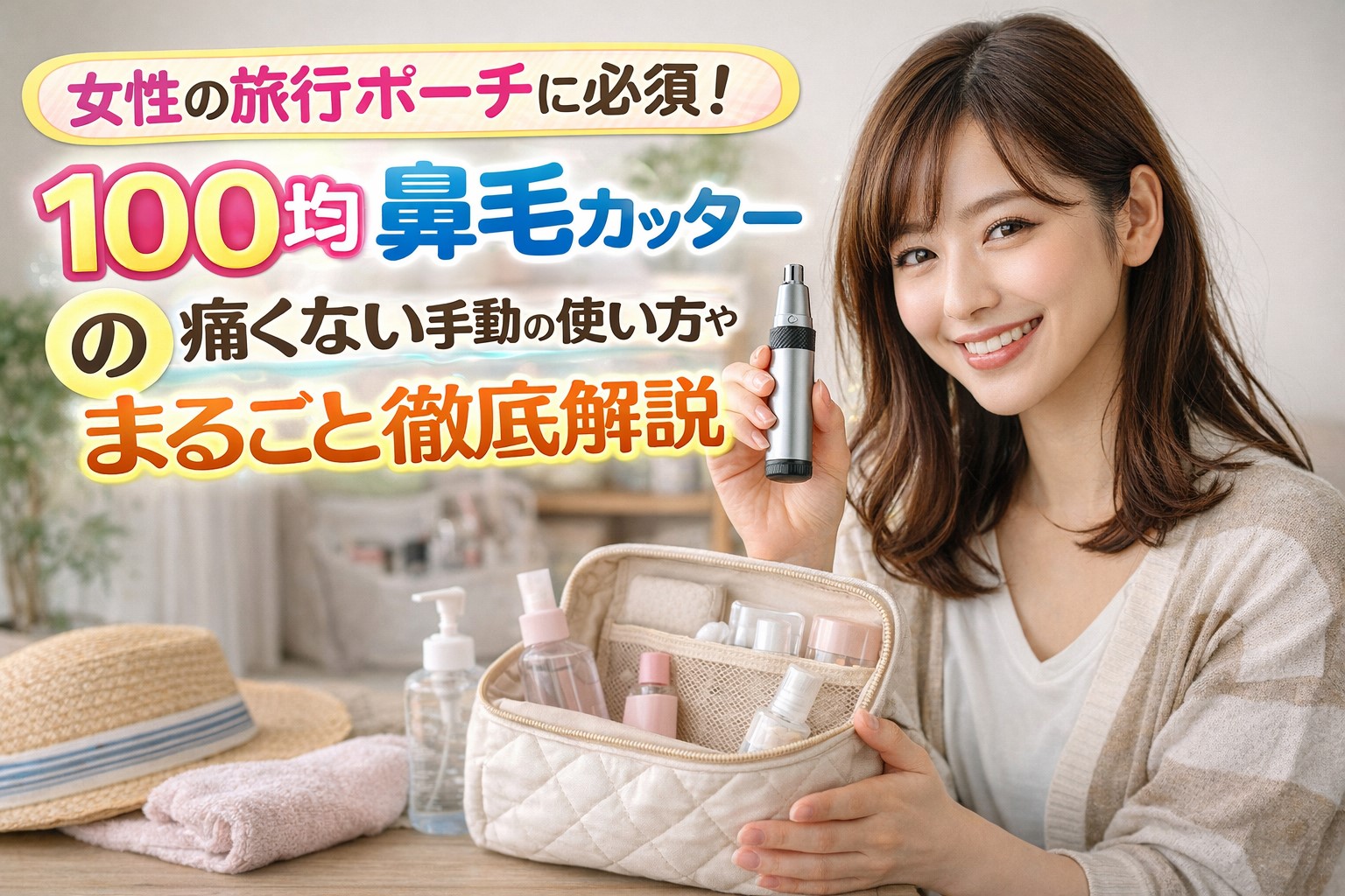 100均の鼻毛カッターは手動がおすすめ！旅行先での使い方とコツ