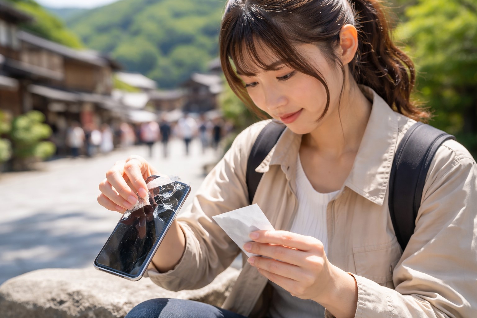 旅先で割れた時の応急処置