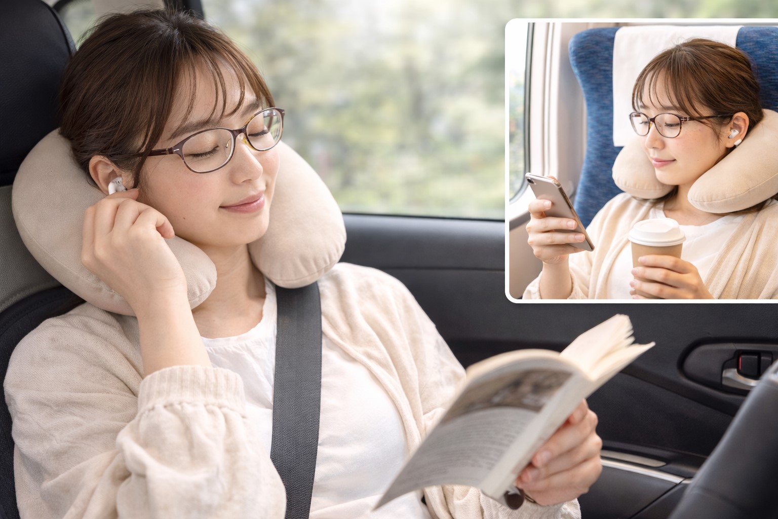 旅行中の車や電車での快適な過ごし方