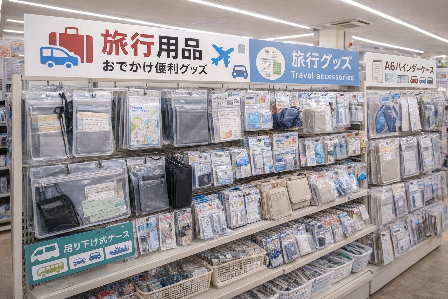 100均店舗内の売り場とコーナー