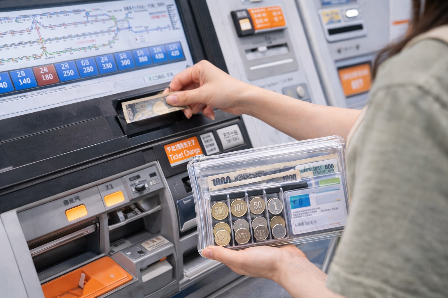 電車の切符購入も焦らずに対応可能