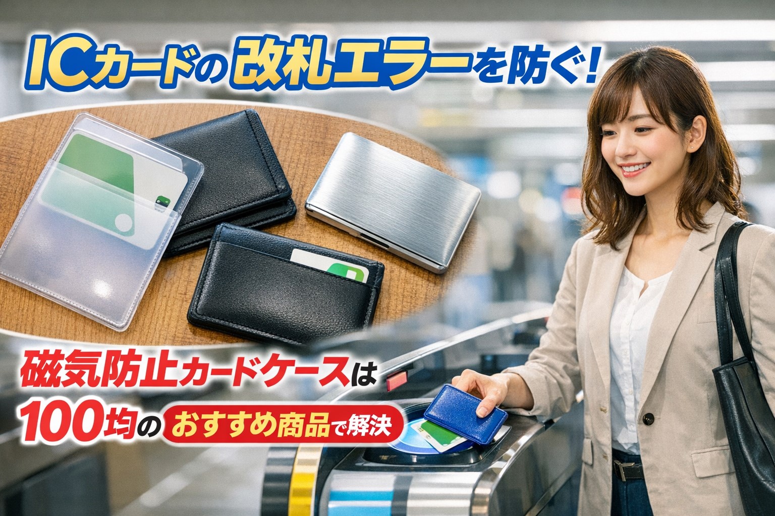 磁気防止カードケースは100均がおすすめ！スマホ改札エラー対策