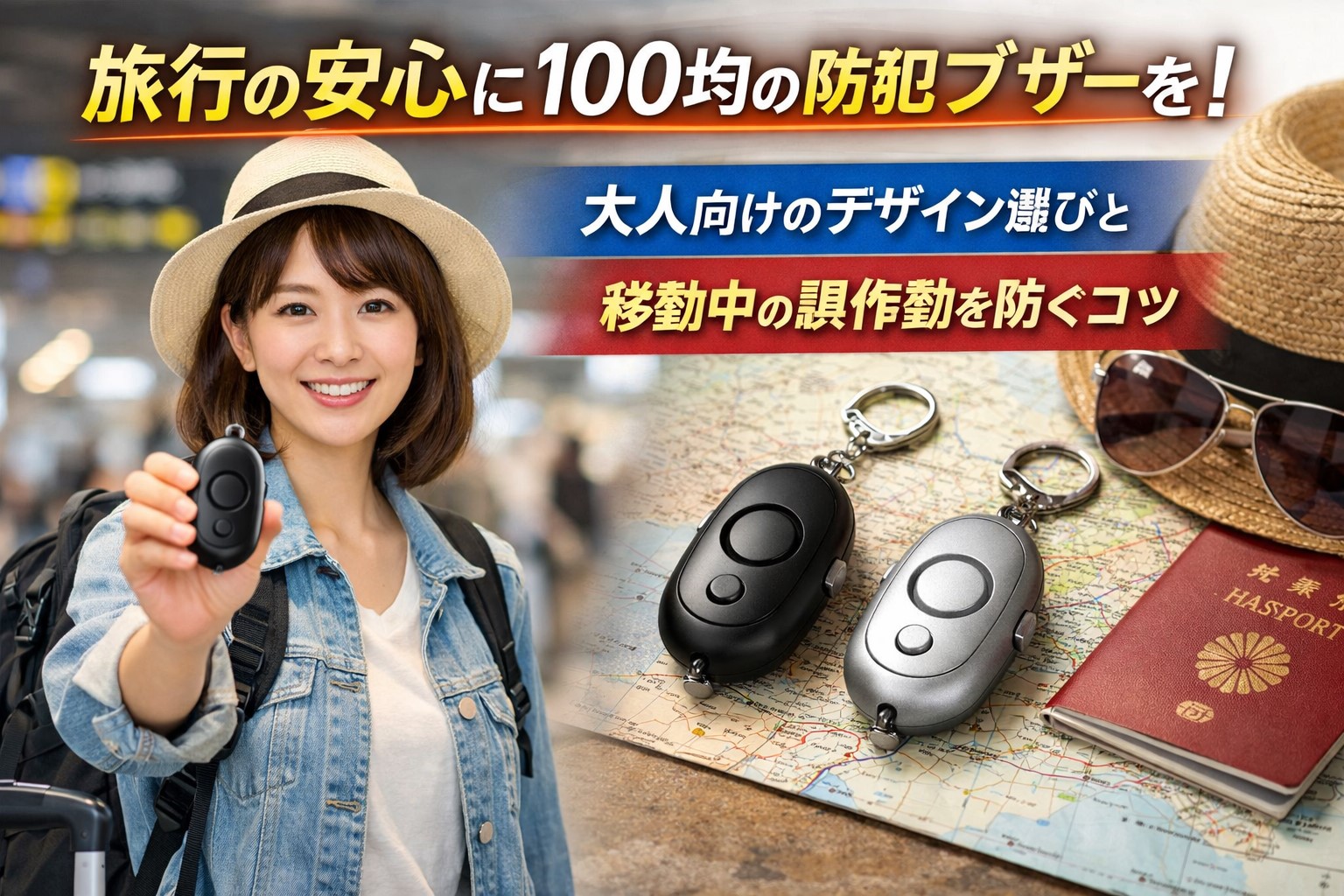 100均防犯ブザー選び！大人の国内旅行で役立つ機能と誤作動対策