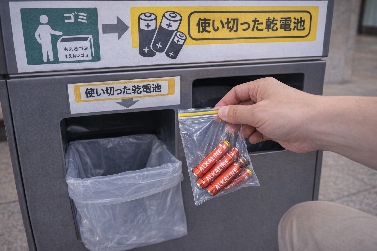 旅先での使い切った電池の捨て方