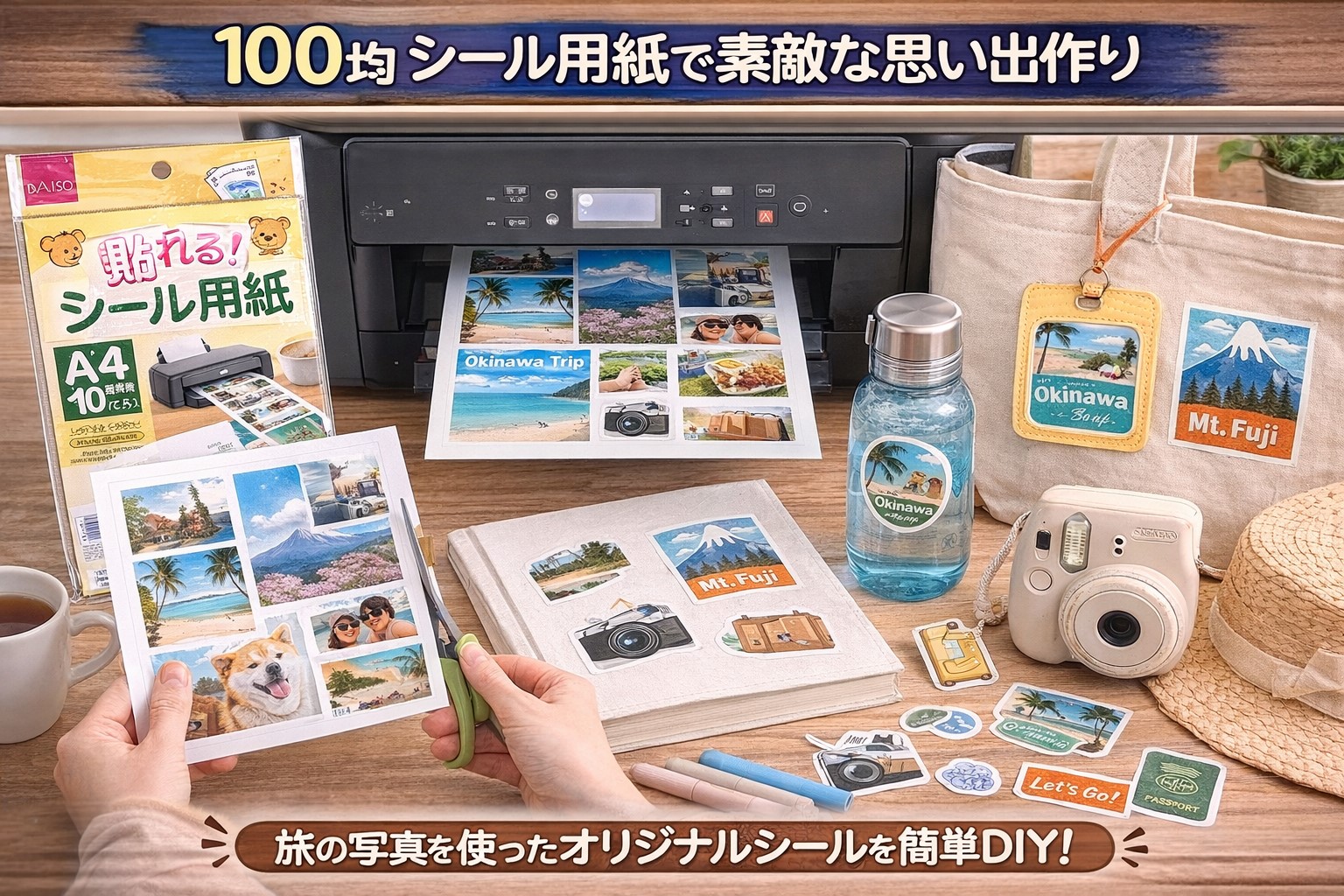 100均シール用紙の選び方！スマホで簡単しおり＆ラベル作成