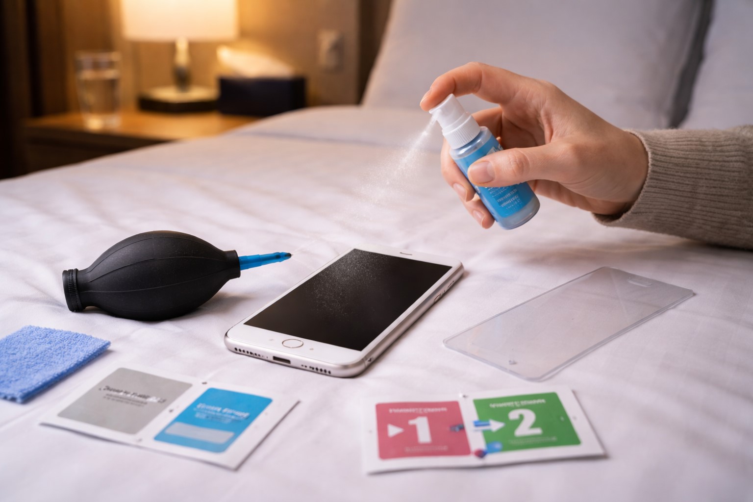 ホコリを防ぐホテルでの貼り方