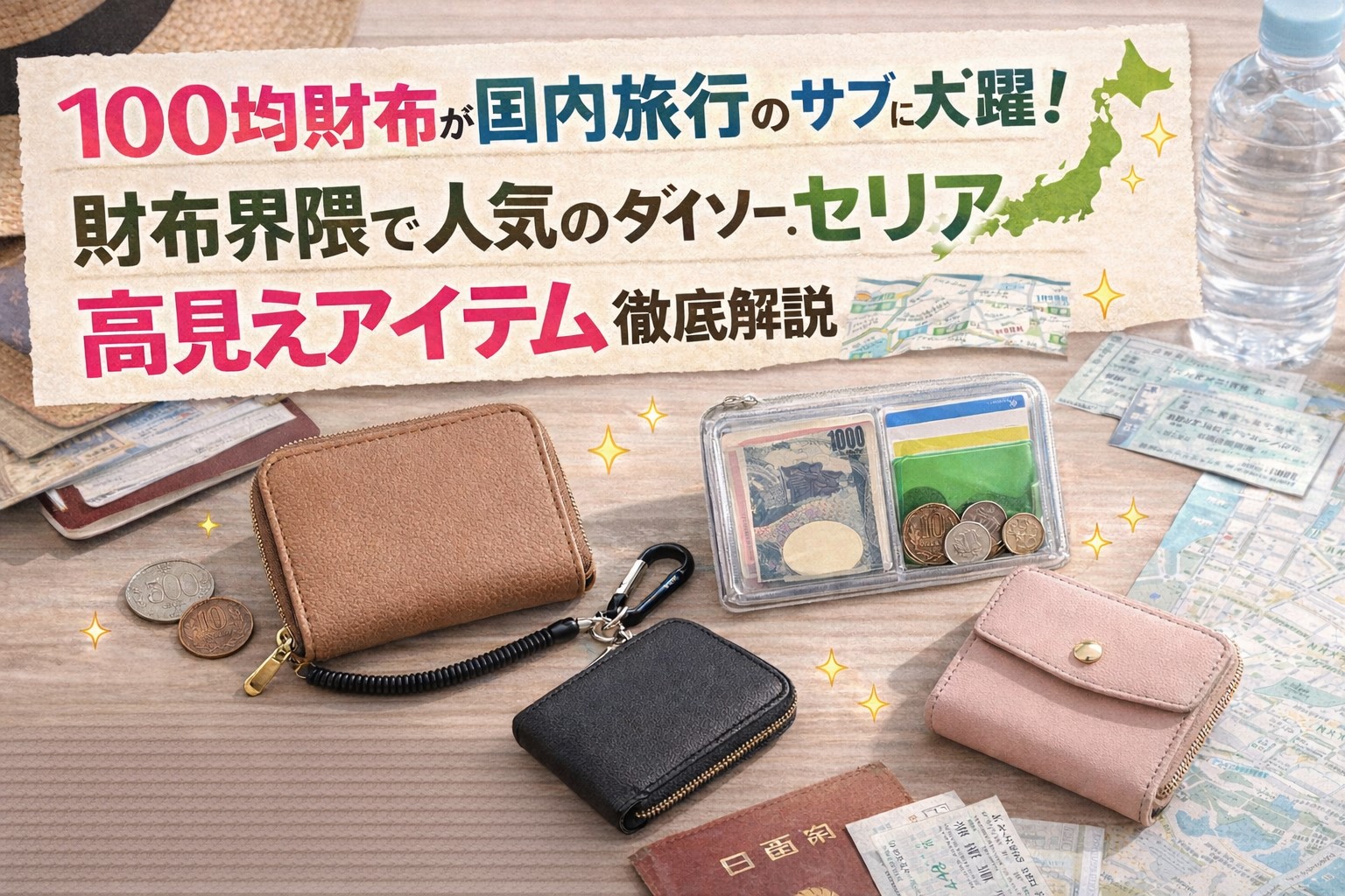 100均の財布を国内旅行のサブに！ダイソー・セリア活用術