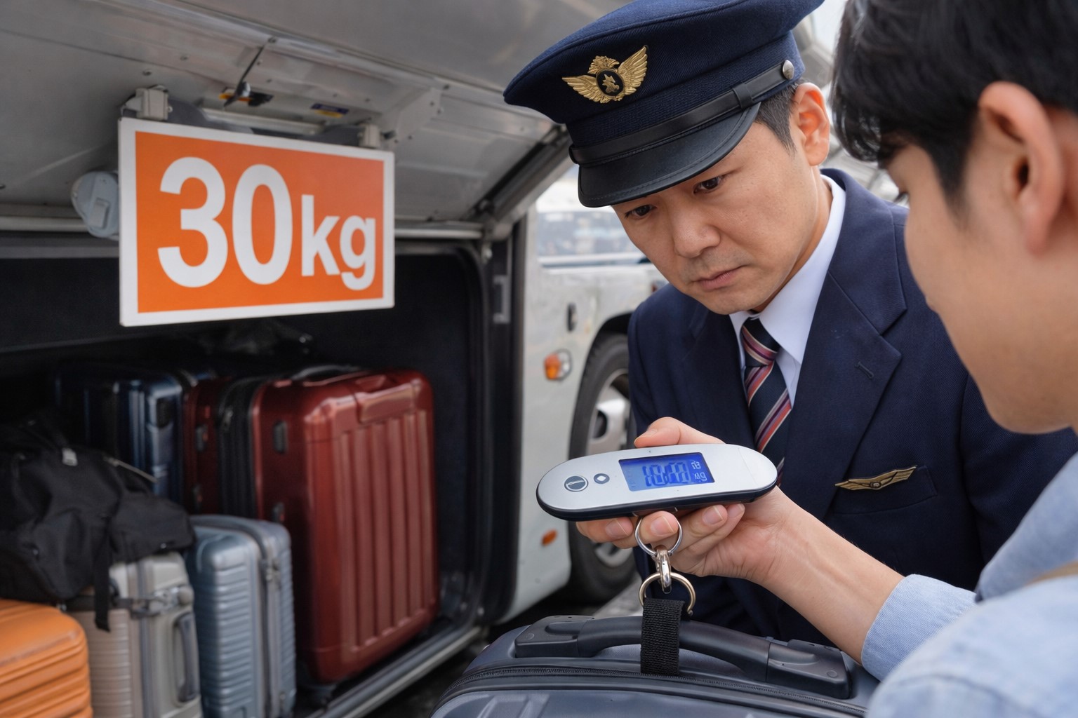 高速バスの厳しいトランク重量制限