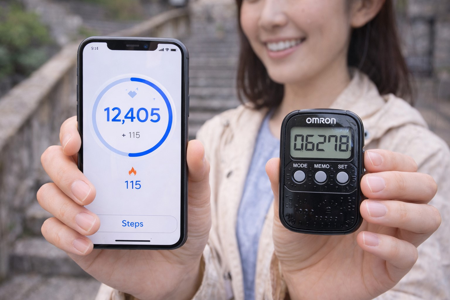 アプリと万歩計、旅行なら併用がベスト？