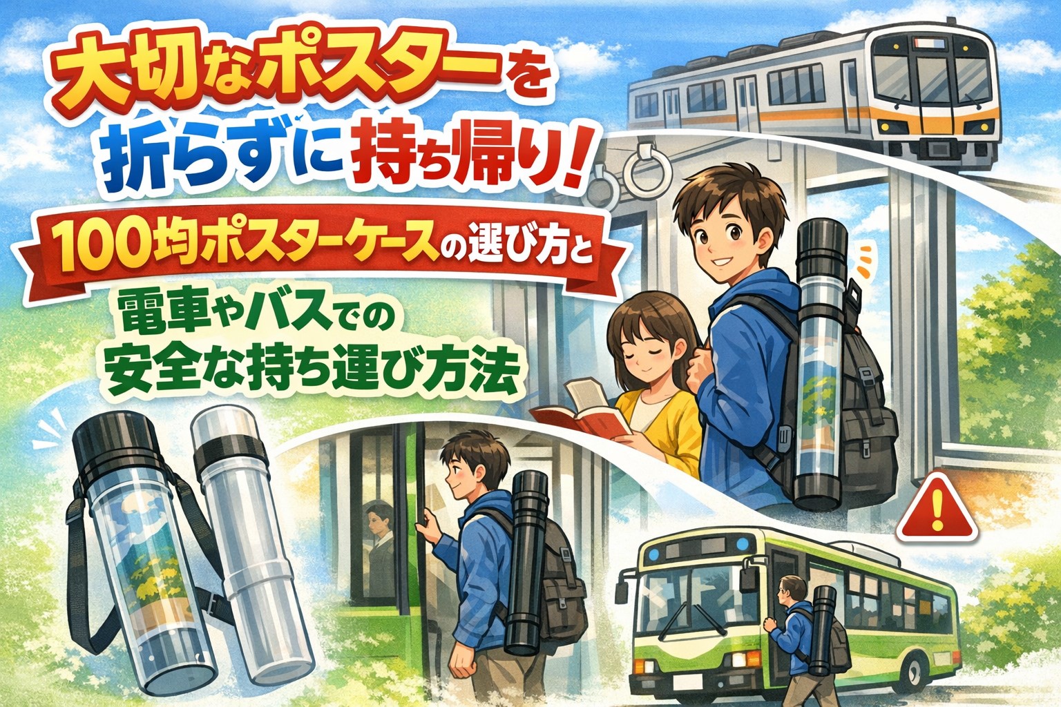 100均ポスターケースで折らずに持ち帰り！ダイソーとセリア