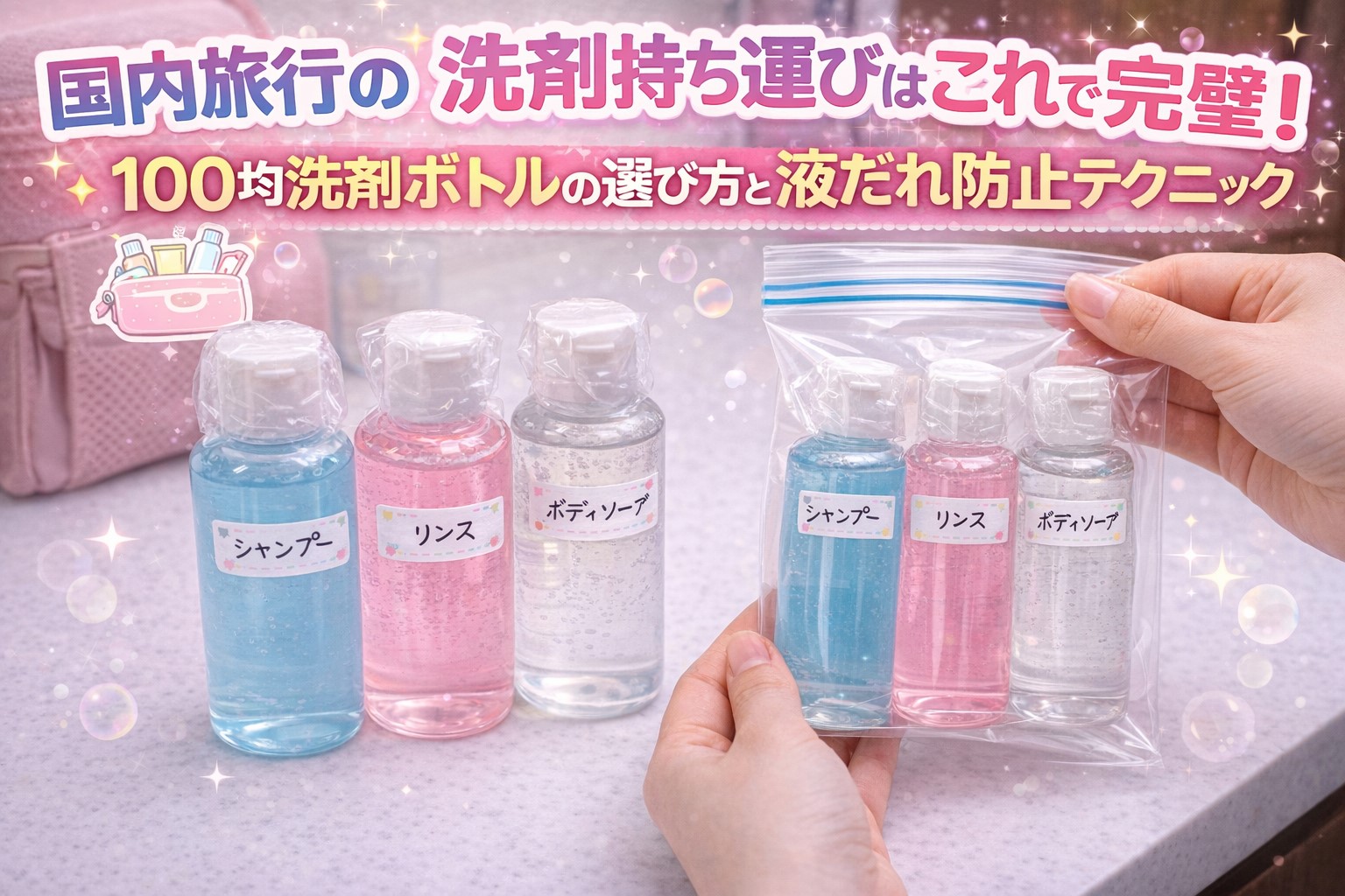 国内旅行の洗剤持ち運びはこれで完璧！100均洗剤ボトルの選び方と液だれ防止テクニック