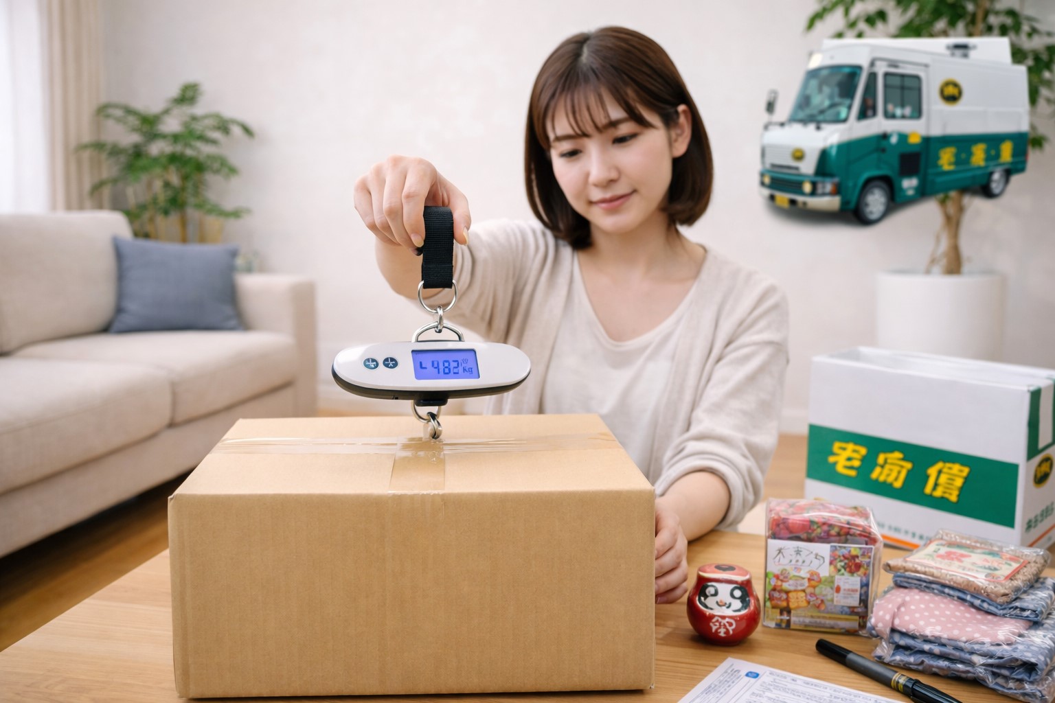 お土産を宅配便で送る前の事前計量