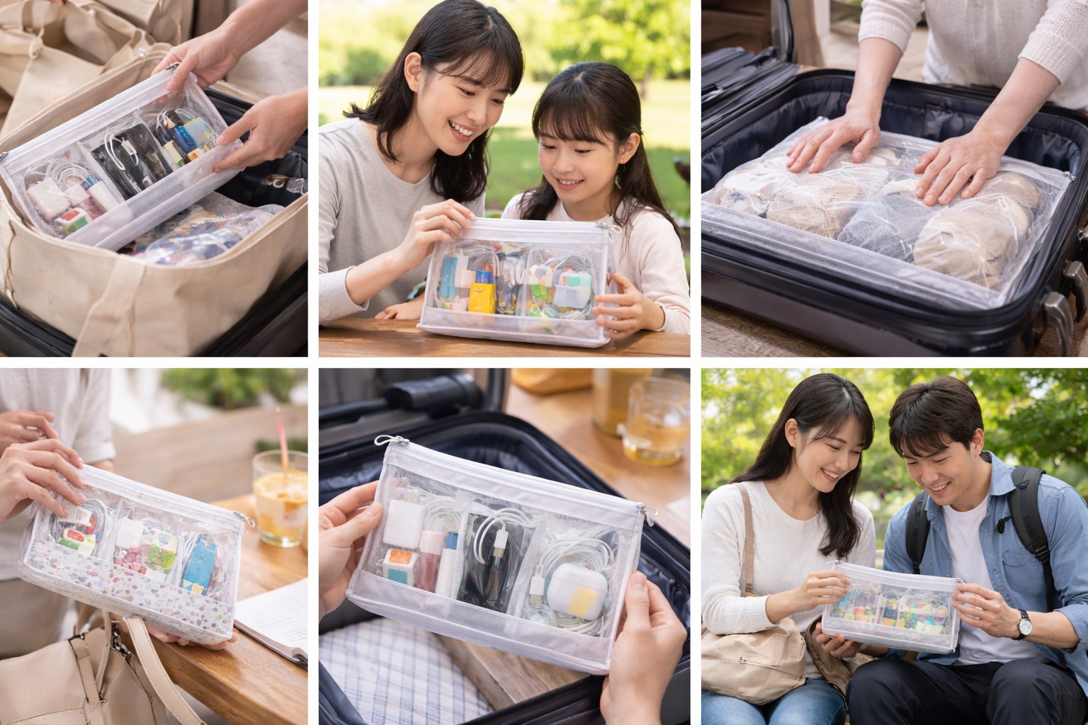 ・100均のメッシュやクリアビニールポーチで旅行の荷物を整理！