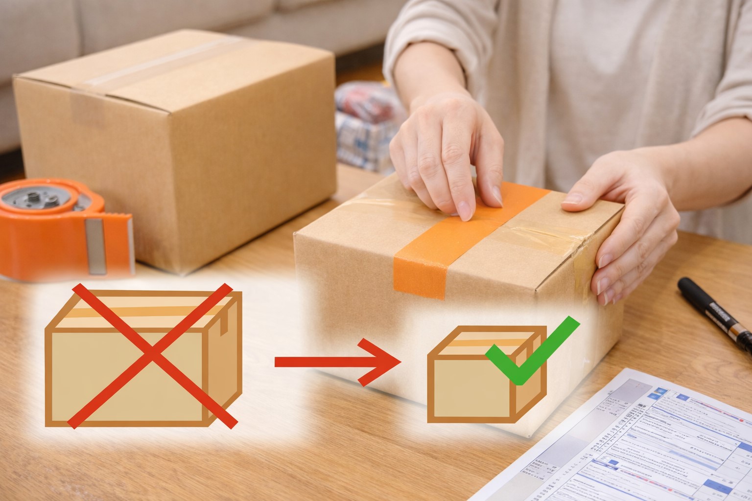 ワンサイズ下げて送料を節約するコツ