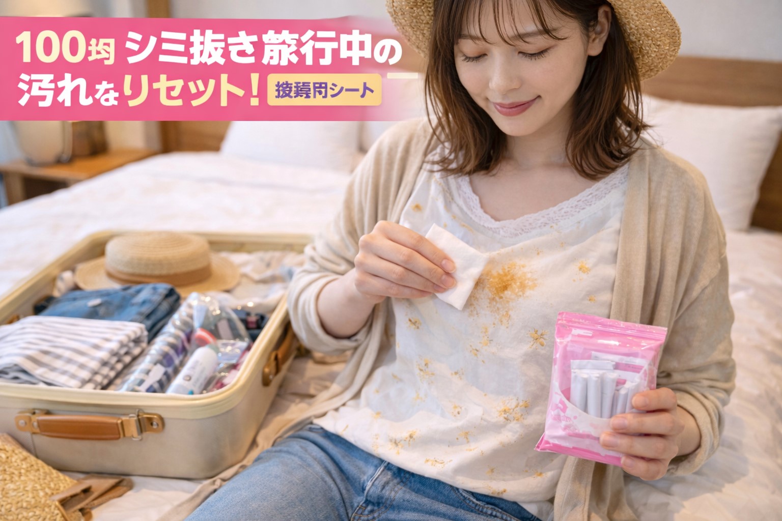 100均 シミ抜きで旅行中の汚れをリセット！携帯用シートと裏技