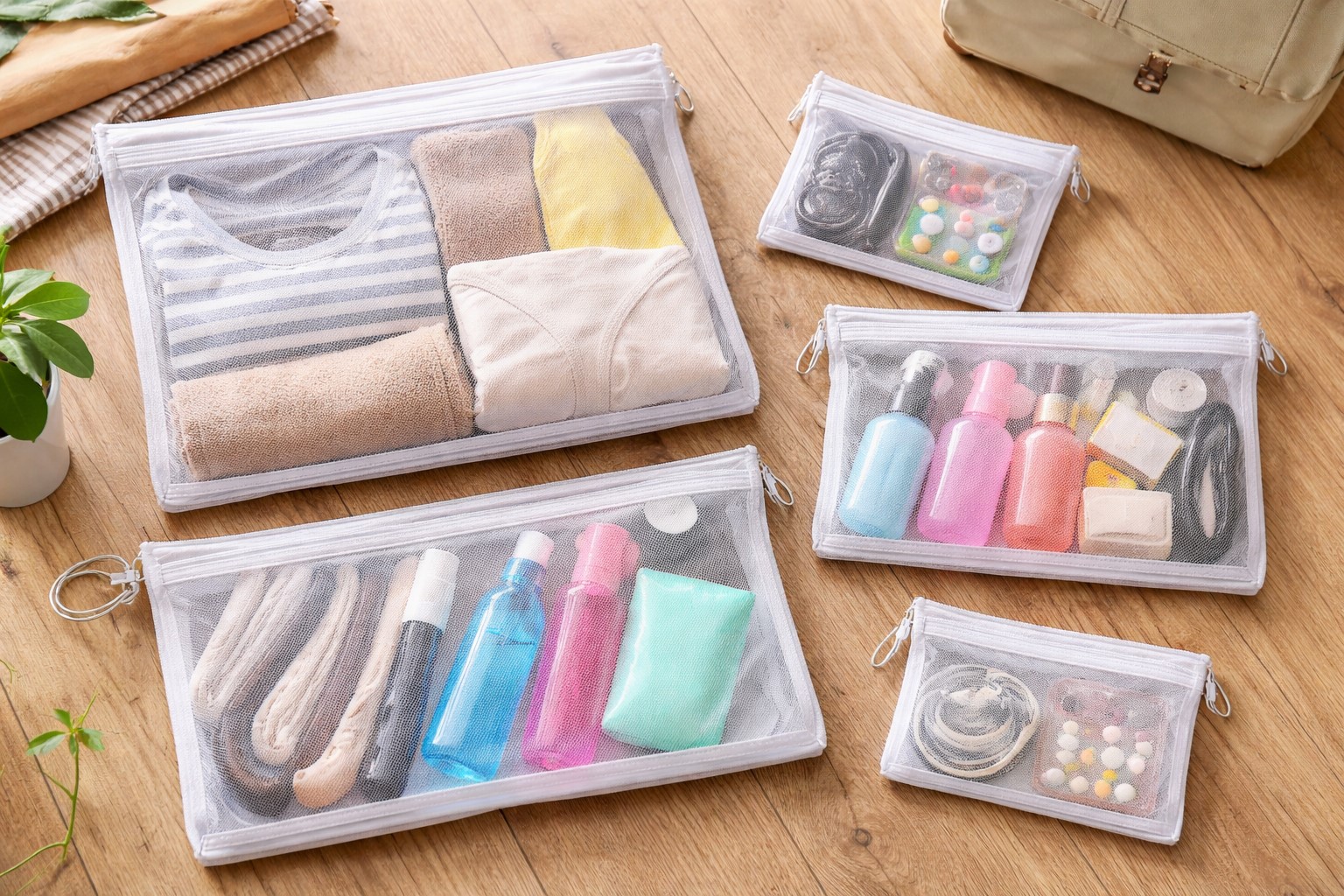 豊富なサイズ展開で荷物を整理