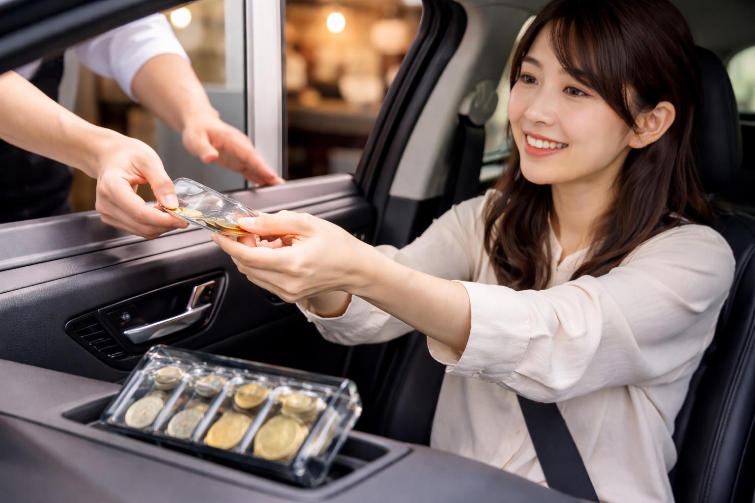 車移動の支払いもスムーズに完了